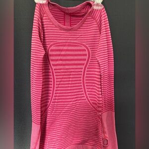 Lululemon pink stripe top